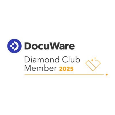 2025 DocuWare Diamond Club Partner We’re among DocuWare’s top-selling partners worldwide for the sixth consecutive year.
